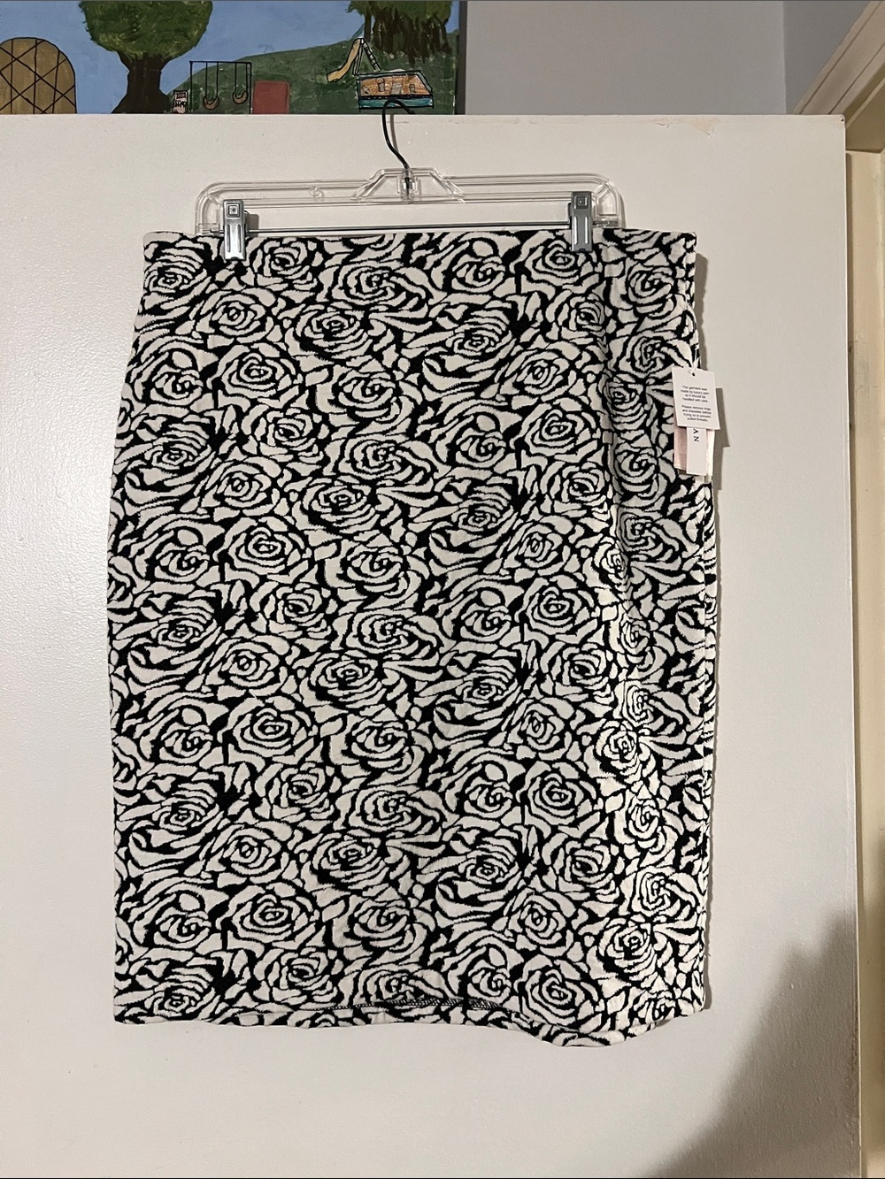 Philosophy abstract back zip skirt